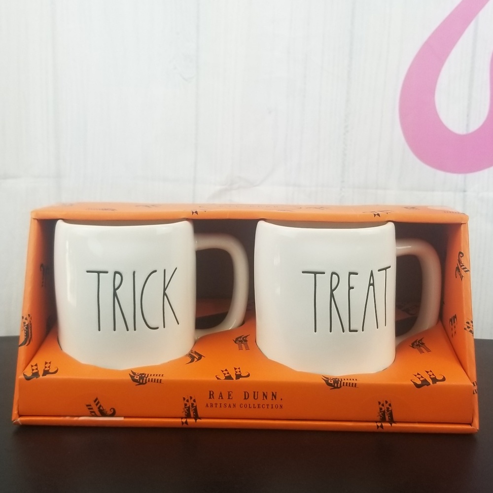 Rae Dunn “TRICK” and “TREAT” Mug Set